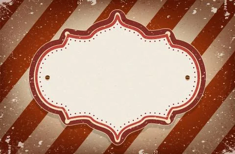Vintage  circus inspired frame with a space for text Stock Illustration