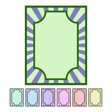 Vintage circus poster design frame blank template Stock Illustration
