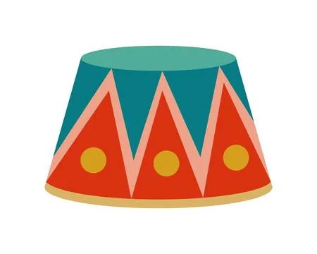 Vintage circus standing stage, vector illustration. Simple flat style. Illustrazione stock