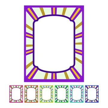 Vintage circus style blank frame banner template Stock Illustration