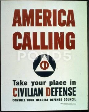 Vintage Civilian Defense Poster ~ Clip Art #168889791