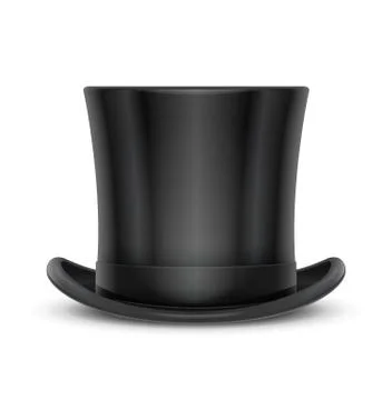 Vintage classic top hat. Vector illustration. Stock Illustration