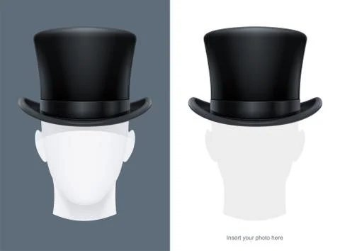 Vintage classic top hat. Vector illustration. Stock Illustration