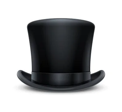 Vintage classic top hat. Vector illustration. Stock Illustration