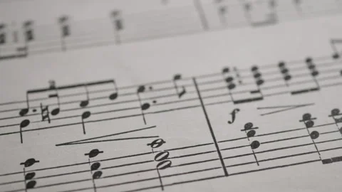 Vintage Classical Piano Notes Captured Close Stock Footage 290505546