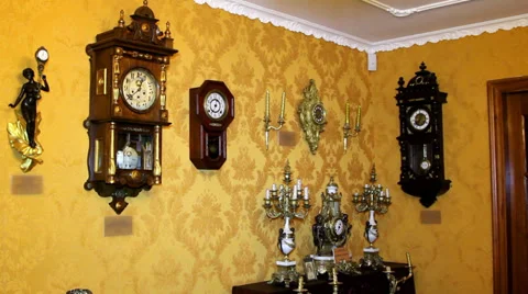 Vintage Clock 1 Stock Footage 34761416