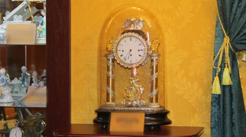 Vintage Clock 8 Stock Footage 34760717