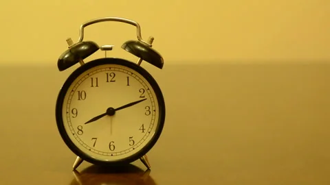 Vintage clock alarm ringing Stock Footage 276548081
