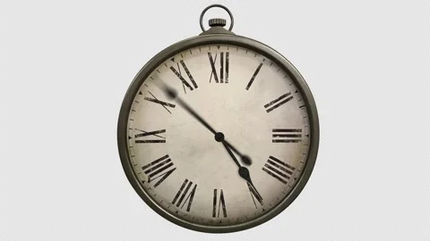 Vintage clock animation, seamless loop, Alpha channel included Stock Footage 146895181