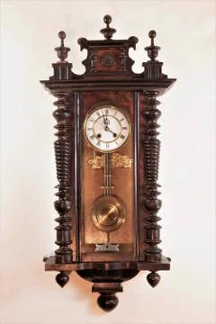 Vintage clock  a device for determining the current time of day Stock Photos