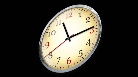 Vintage clock face animation Stock Footage 101293630