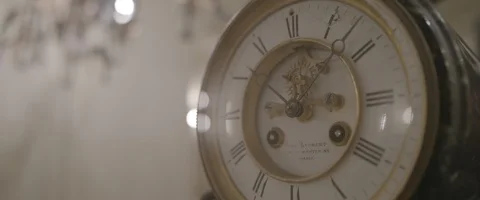 Vintage Clock Face - Clock Ticking Stock Footage 120274191