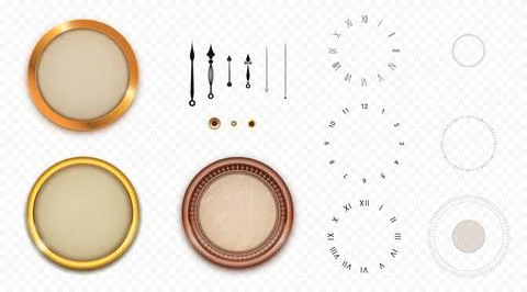 Vintage clock face constructor set 스톡 일러스트