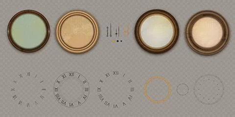 Vintage clock face creation kit 스톡 일러스트
