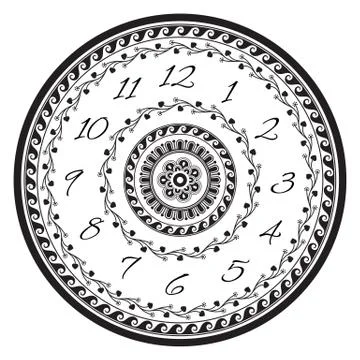 Vintage clock face Stock Illustration