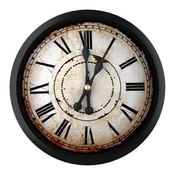 Vintage clock Stock Illustration