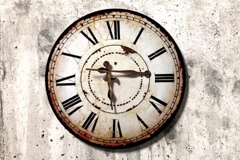 Vintage clock Stock Illustration