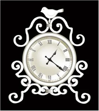Vintage clock Stock Illustration