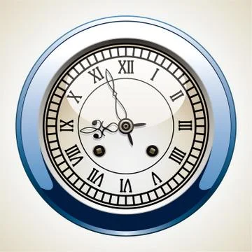 Vintage clock Stock Illustration