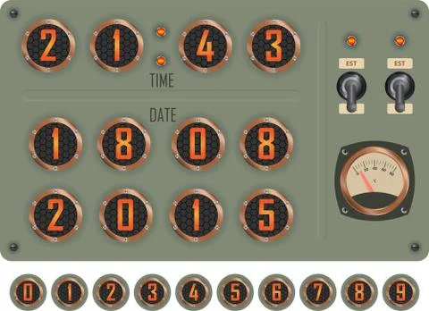 Vintage clock Stock Illustration