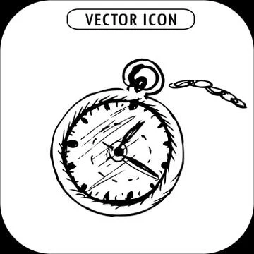 Vintage clock Stock Illustration