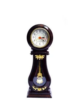 Vintage clock isolated 库存照片