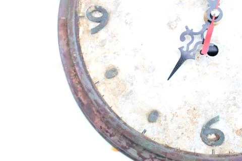 Vintage clock on isolated Stock Photos