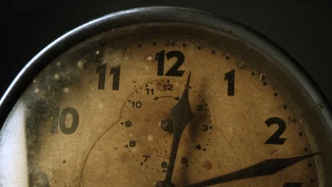 Vintage Clock With Moving Cogs Showing The Passing of Time Time Is Short The Stock Footage 127457720