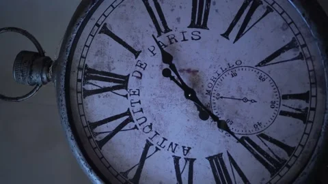 Vintage clock rotating Stock Footage 232764108