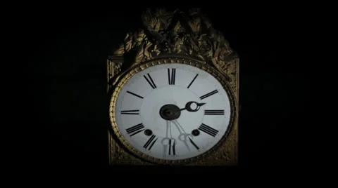 Vintage Clock Time Passing Stock Footage 32274065