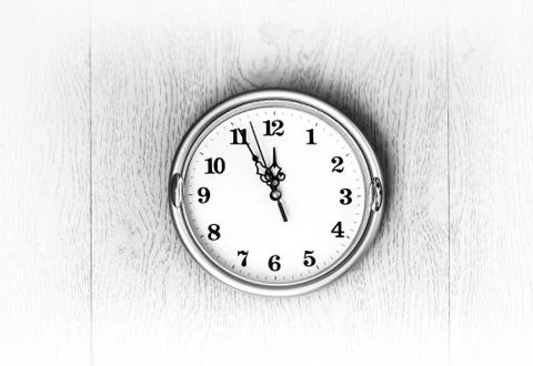 Vintage clock on the wall texture background Stock Photos