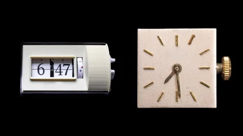 Vintage clocks pattern Stock Footage 294099362