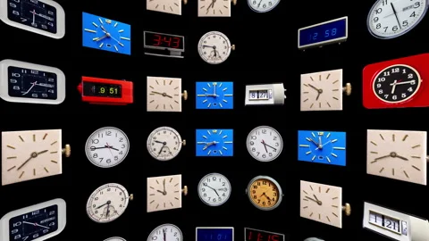 Vintage clocks pattern Stock Footage 294969657