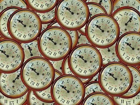 Vintage clocks pattern Stock Illustration