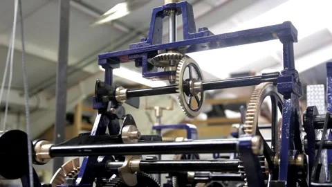 Vintage Clockwork Gear Mechanism in Motion 스톡 동영상 345754001