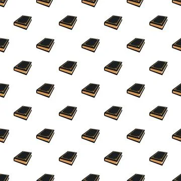 Vintage closed books seamless pattern on white Stock Illustration