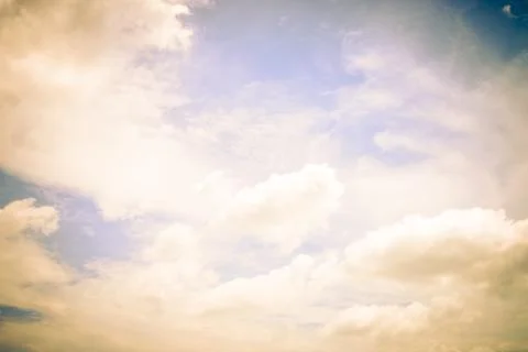 Vintage cloud on sky Stock Illustration