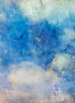Vintage cloudy blue sky Stock Illustration