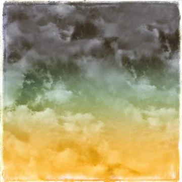 Vintage cloudy sky background Stock Illustration