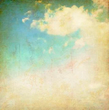 Vintage cloudy sky Stock Illustration