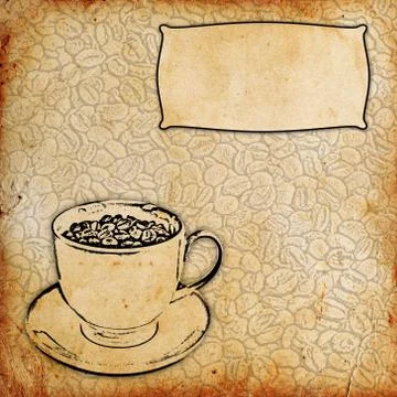 Vintage coffee background Stock Illustration
