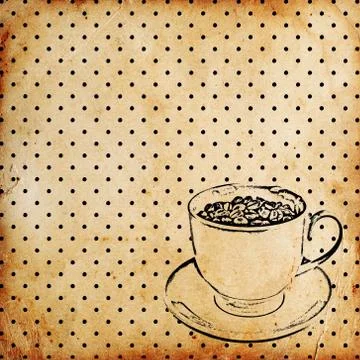 Vintage coffee background イラスト素材