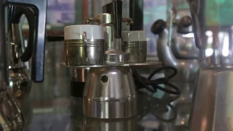 Vintage coffee making devices Stock Footage 71231253
