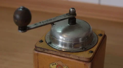 Vintage Coffee mill handle Stock Footage 49660158