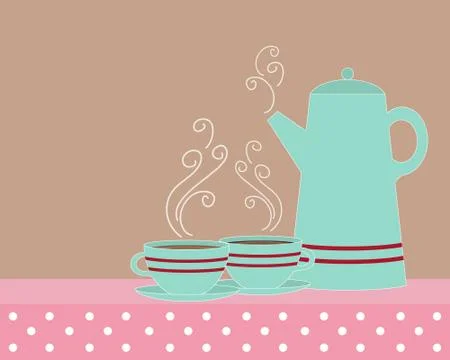 Vintage coffee pot Stock Illustration