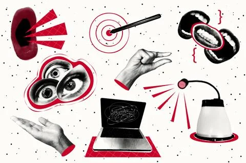 Vintage Collage Conception Stock Illustration