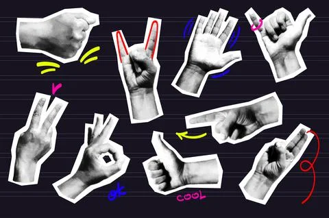 Vintage Collage Conception Stock Illustration