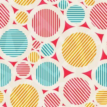 Vintage colored circle seamless texture Stock Illustration