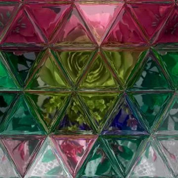 Vintage colored triangles pattern with grunge effect, glass effect Stock Illustration