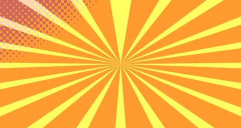 Vintage colorful comic book background. Orange blank bubbles of different sha Illustrazione stock